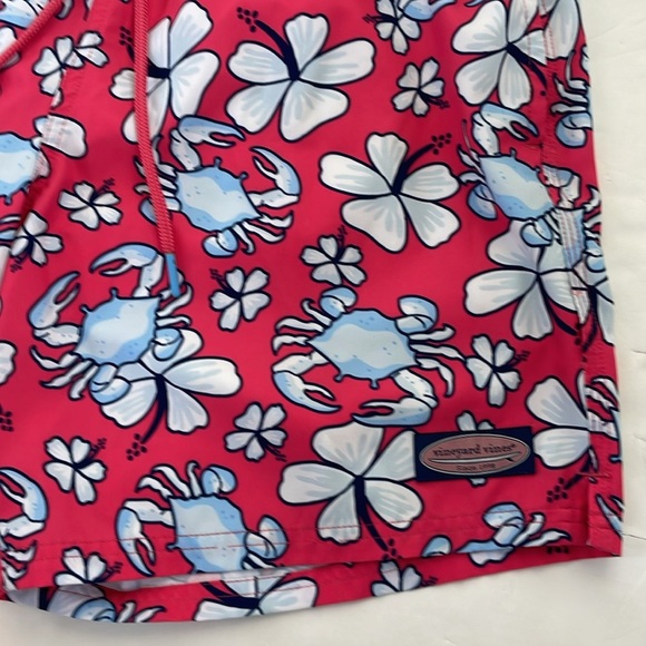 Vineyard Vines Coral and Blue Swim Trunks Shorts with Elastic Waistband Medium - Picture 11 of 16